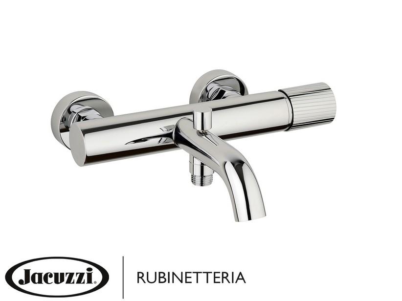 Mitigeur baignoire mural Jacuzzi® Giulia sans dotation en acier inox chrome | IperCeramica
