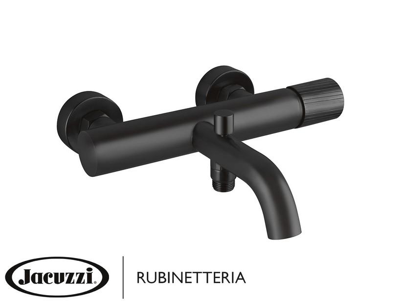 Mitigeur baignoire mural Jacuzzi® Giulia sans dotation en acier inox noir mat | IperCeramica