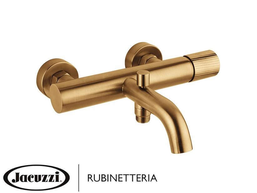 Mitigeur baignoire mural Jacuzzi® Giulia sans dotation en acier inox laiton brossé | IperCeramica