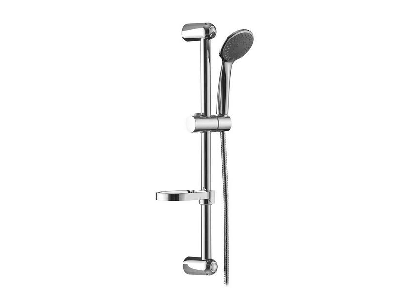 Ensemble de douche Marvon inox brillant chrome 3 jets avec porte-savon | IperCeramica