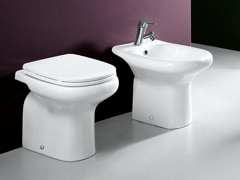 Bidet à poser non adossé au mur Atene blanc brillant | IperCeramica