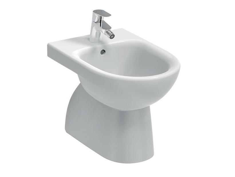 Bidet a poser sortie verticale monotrou blanc Geberit Selnova | IperCeramica