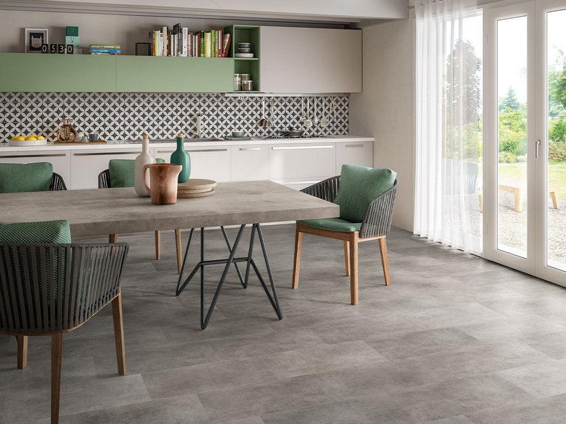 Dalle SPC Space Anthracite effet béton gris foncé | IperCeramica