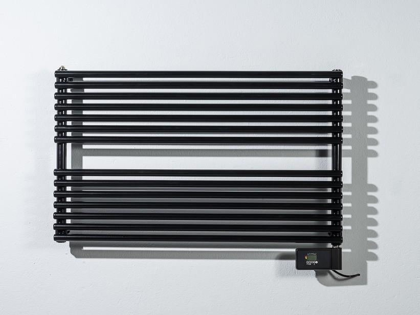 Radiateur sèche-serviette horizontal électrique Start Without L100xH61 noir brillant | IperCeramica