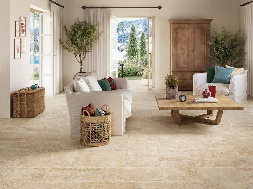 Carrelage Tibur Avorio 40x60 grès cérame rectifié effet marbre ivoire | IperCeramica