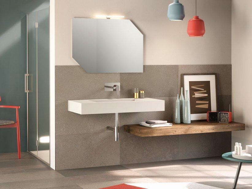Plan de toilette vasque intégrée Topsy Unitop 100 cm blanc mat | IperCeramica