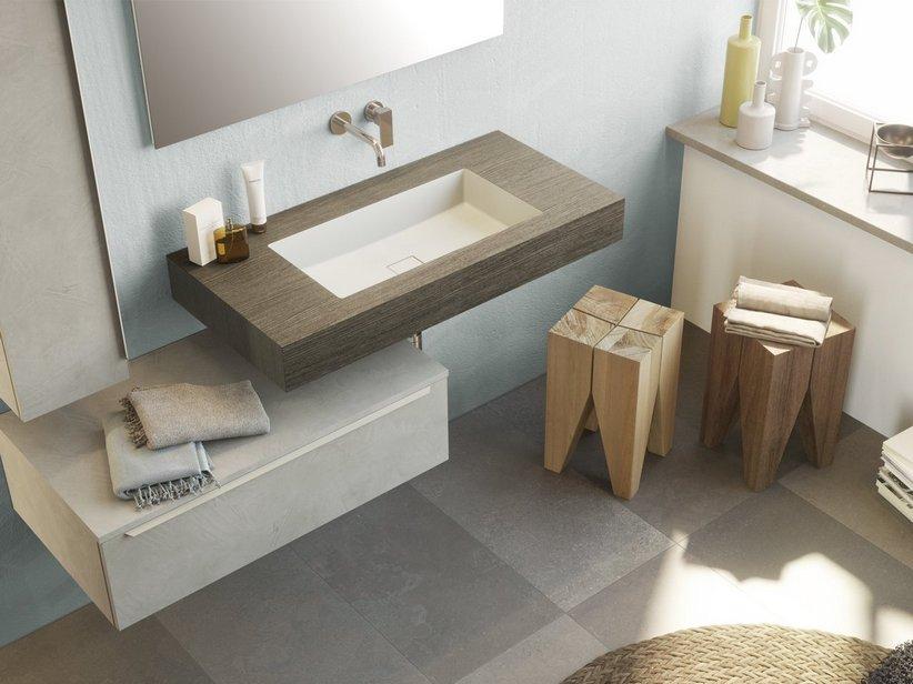 Plan de toilette vasque intégrée Topsy Unitop 100 cm Industrial | IperCeramica