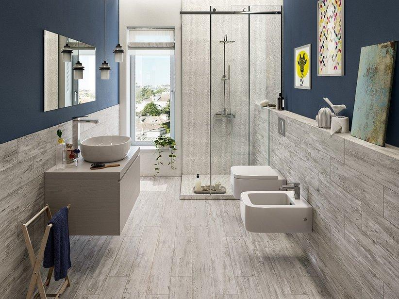 Carrelage Underground Steel 15x60 grès cérame effet parquet gris | IperCeramica