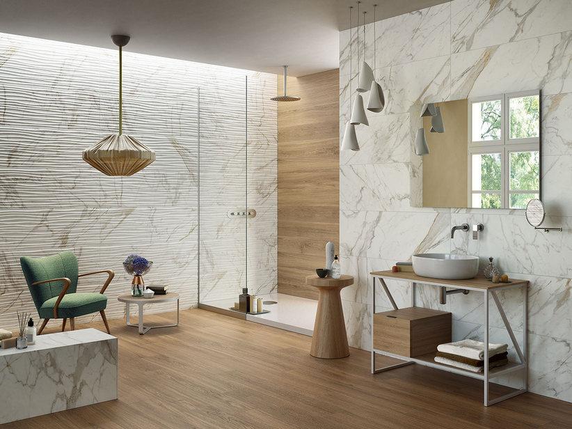 Carrelage mural Vendome Calacatta 40x120 effet marbre | IperCeramica