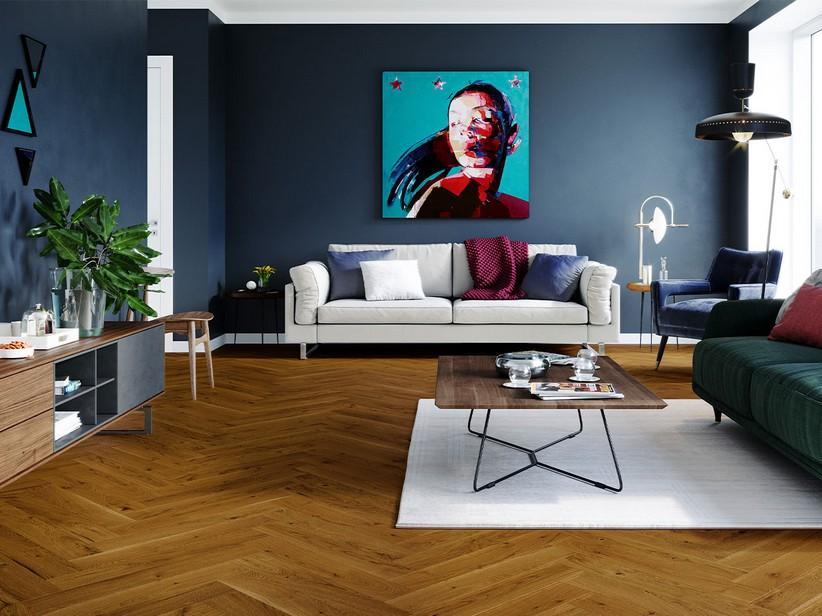 Parquet contrecollé bâton rompu chêne brun - ViaTortona Marrone | IperCeramica