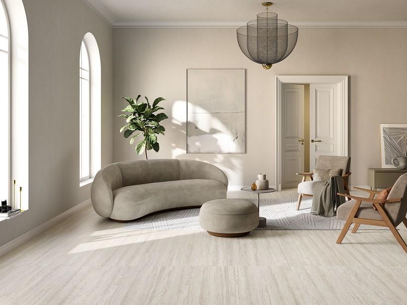 Carrelage Vogue White Marbles 2ème choix 60x120 grès cérame effet travertin naturel blanc | IperCeramica