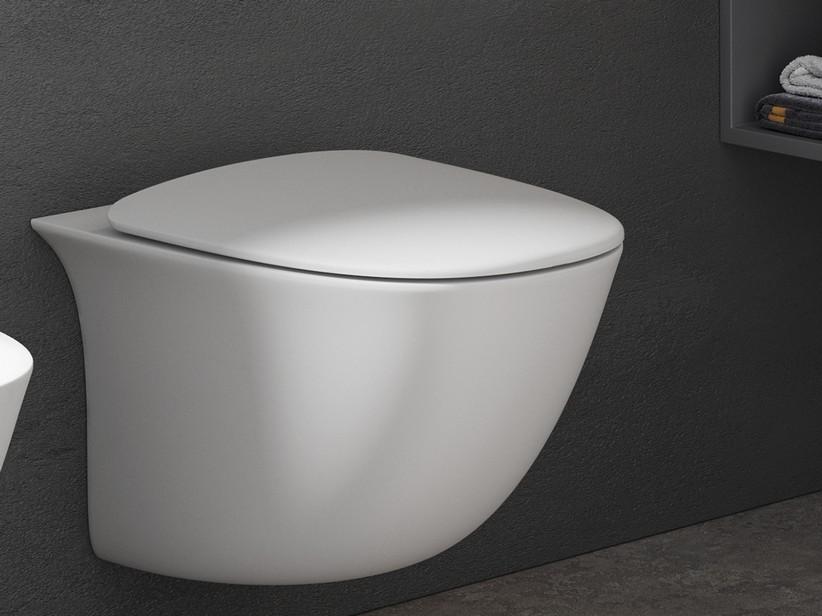WC suspendu Berlino Rimless 52 cm économie d’eau blanc | IperCeramica