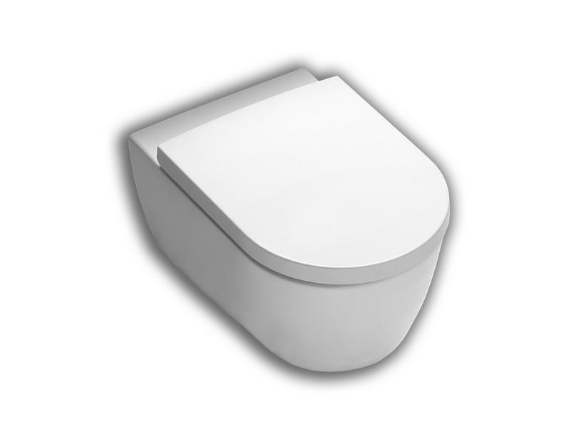 WC suspendu Monero 54 cm rimless blanc brillant | IperCeramica
