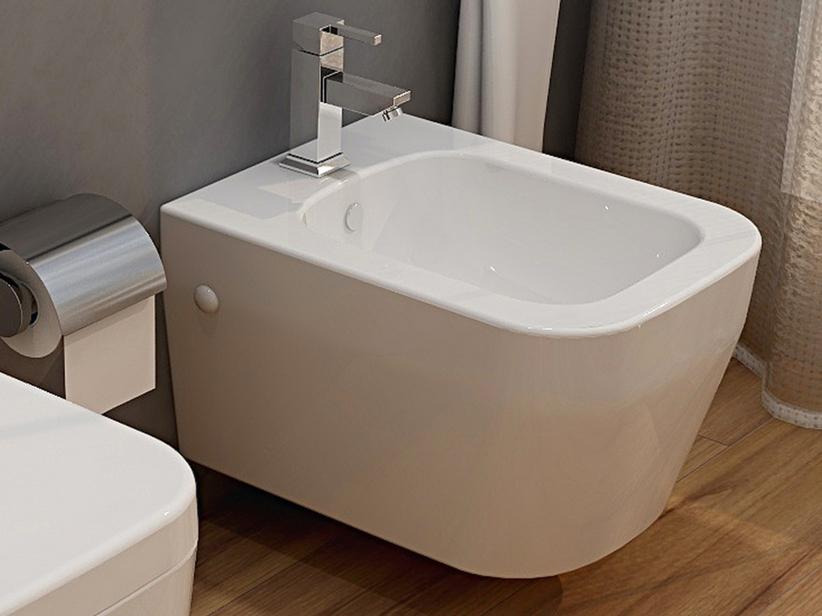 Bidet suspendu Wiki blanc brillant | IperCeramica