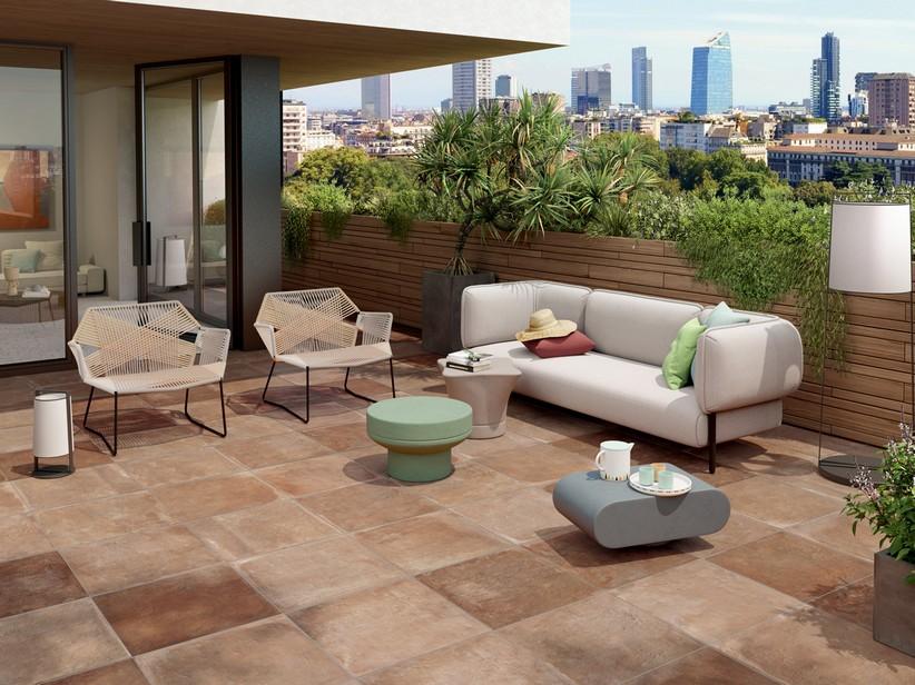Carrelage extérieur Fornace Cotto XOUT 60x60 grès cérame ép. 20 mm rectifié effet terre cuite | IperCeramica