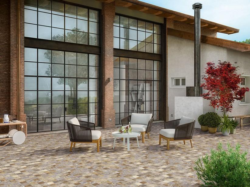Carrelage Sanpietrino XOUT 60x60 grès cérame extérieur 20mm d'épaisseur effet pavés | IperCeramica