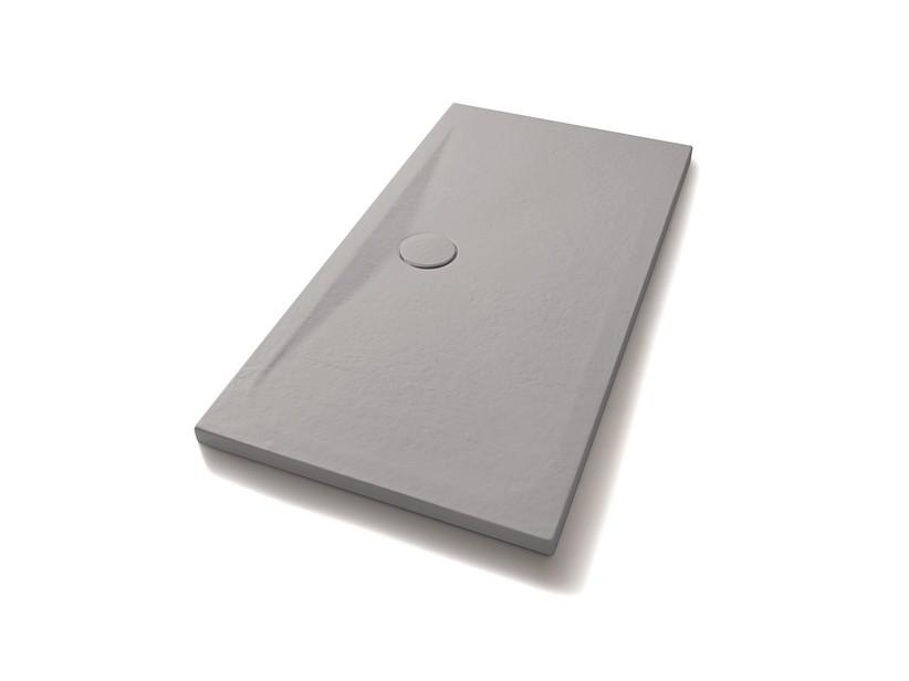 Duschwanne Appia Rechteckig 140x70 aus Keramik mit Steinoptik Grau Matt | IperCeramica Duschwanne Appia Rechteckig 140x70 aus Keramik mit Steinoptik Grau Matt | IperCeramica