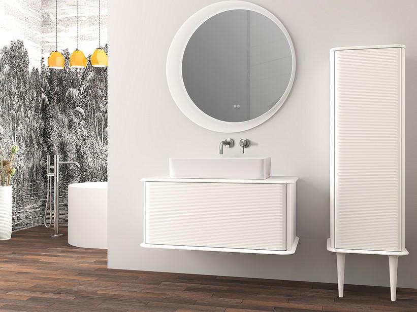 Standhochschrank ATLAS H123 mit Füßen - Ausführung Weiß Matt | IperCeramica Standhochschrank ATLAS H123 mit Füßen - Ausführung Weiß Matt | IperCeramica