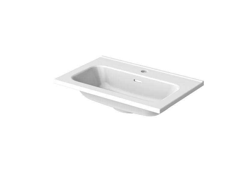 Unitop AXIE Platzsparender Waschtisch T39xB61 cm mit integriertem Waschbecken aus polierter weißer Keramik | IperCeramica Unitop AXIE Platzsparender Waschtisch T39xB61 cm mit integriertem Waschbecken aus polierter weißer Keramik | IperCeramica