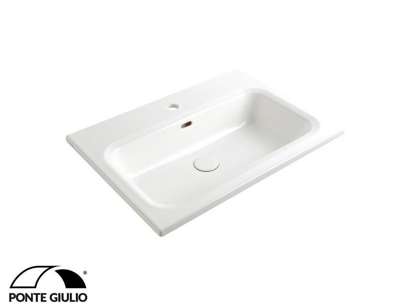 Waschbecken Omnia 65 cm aus weißem Porzellan | IperCeramica Waschbecken Omnia 65 cm aus weißem Porzellan | IperCeramica