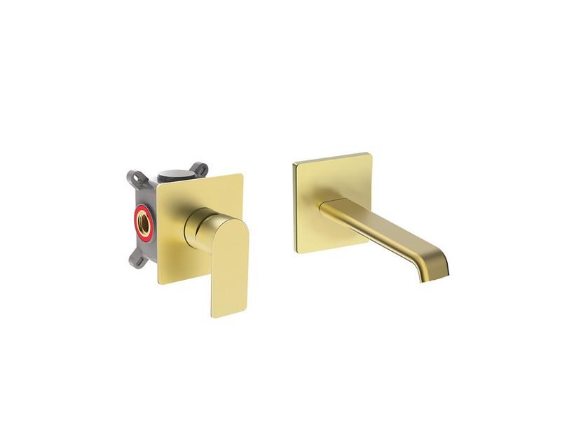 Einbau-Waschtischarmatur Kyra Einhebel aus PVD satiniert Gold | IperCeramica Einbau-Waschtischarmatur Kyra Einhebel aus PVD satiniert Gold | IperCeramica