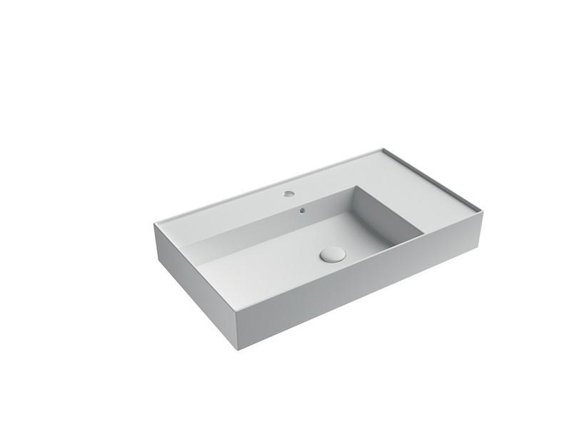 Waschbecken Unitop Twenty linkes Becken 81x46 cm Weiß matt | IperCeramica Waschbecken Unitop Twenty linkes Becken 81x46 cm Weiß matt | IperCeramica