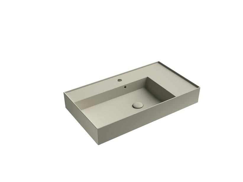 Waschbecken Unitop Twenty linkes Becken 81x46 Sand matt | IperCeramica Waschbecken Unitop Twenty linkes Becken 81x46 Sand matt | IperCeramica