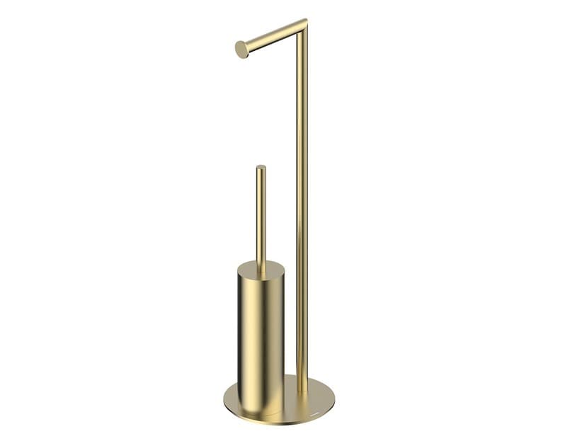 Toilettenpapier-und-Wc-Bürstenhalter Spring Edelstahl 304 gebürstetes Gold | IperCeramica Toilettenpapier-und-Wc-Bürstenhalter Spring Edelstahl 304 gebürstetes Gold | IperCeramica