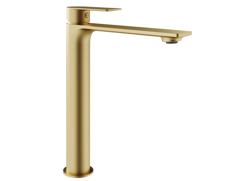 Waschtischarmatur hoch Gea ohne Ablauf Gold satiniert | IperCeramica Waschtischarmatur hoch Gea ohne Ablauf Gold satiniert | IperCeramica