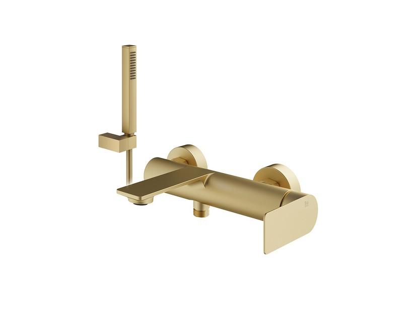 Badewannenarmatur Gea mit Ausstattung Gold satiniert | IperCeramica Badewannenarmatur Gea mit Ausstattung Gold satiniert | IperCeramica