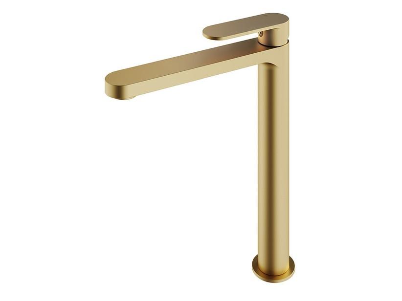 Waschtischarmatur hoch Olmo ohne Ablauf Gold satiniert | IperCeramica Waschtischarmatur hoch Olmo ohne Ablauf Gold satiniert | IperCeramica