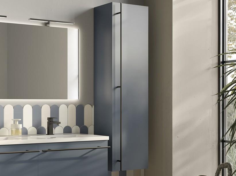 Hängeschrank LUMI H140 cm mit 1 Tür, mattblau | IperCeramica Hängeschrank LUMI H140 cm mit 1 Tür, mattblau | IperCeramica