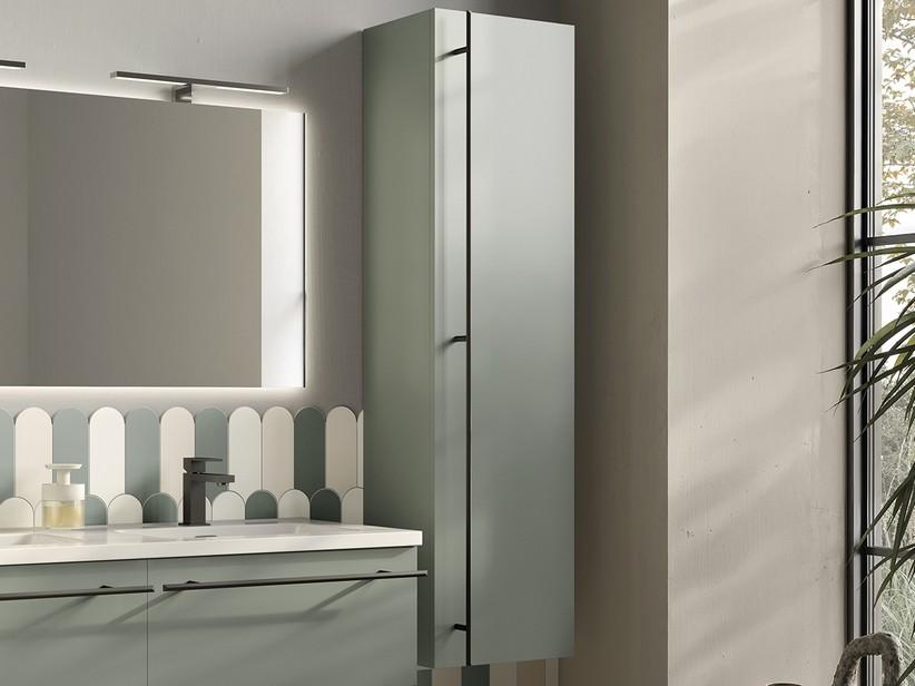 Hängeschrank LUMI H140 cm mit 1 Tür, mattgrün | IperCeramica Hängeschrank LUMI H140 cm mit 1 Tür, mattgrün | IperCeramica