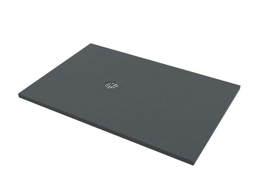 Rechteckige Duschwanne Crypto 90x170 H2,5 cm aus graphitgrauem Harz | IperCeramica Rechteckige Duschwanne Crypto 90x170 H2,5 cm aus graphitgrauem Harz | IperCeramica