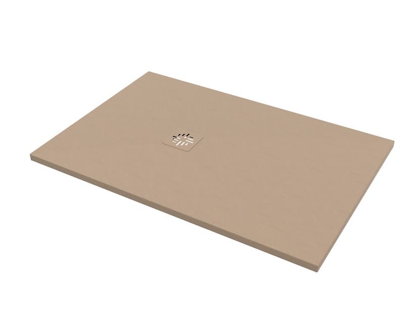 Rechteckige Duschwanne Crypto 70x140 H2,5 cm aus sandfarbenem Harz | IperCeramica Rechteckige Duschwanne Crypto 70x140 H2,5 cm aus sandfarbenem Harz | IperCeramica