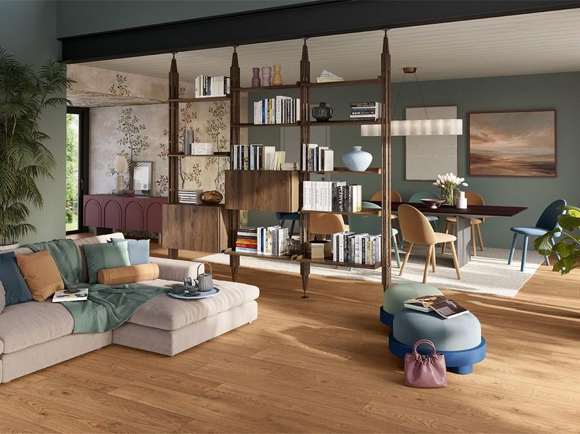 Fliese Essenza Marrone 20x120 Feinsteinzeug rektifiziert Eichenholzoptik Braun | IperCeramica Fliese Essenza Marrone 20x120 Feinsteinzeug rektifiziert Eichenholzoptik Braun | IperCeramica