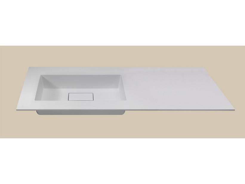 Waschbecken Unitop HIDE 46 mit integriertem Becken 140,5x46,5xH 1,2 cm links glänzend weiß | IperCeramica Waschbecken Unitop HIDE 46 mit integriertem Becken 140,5x46,5xH 1,2 cm links glänzend weiß | IperCeramica