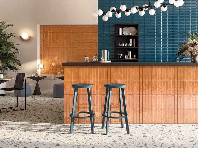 Wandfliese Jelly Apricot 5x25 Einbrand Terracotta Optik glänzend | IperCeramica Wandfliese Jelly Apricot 5x25 Einbrand Terracotta Optik glänzend | IperCeramica