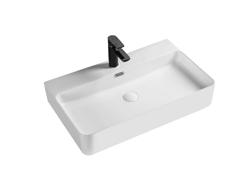 Wand/Aufsatz-Waschbecken Serio 69,5x42,5 cm H13 aus Keramik weiß glänzend | IperCeramica Wand/Aufsatz-Waschbecken Serio 69,5x42,5 cm H13 aus Keramik weiß glänzend | IperCeramica