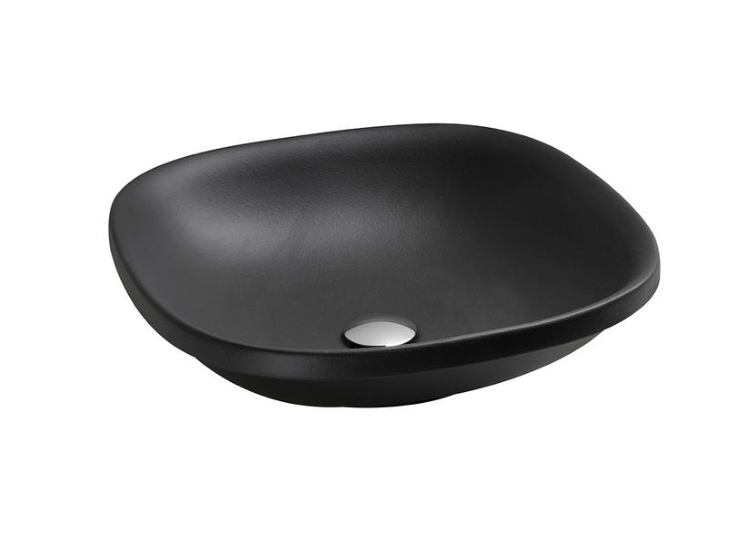 HALBEINBAU-AUFSATZWASCHBECKEN WILD 45 cm SCHWARZ MATT | IperCeramica HALBEINBAU-AUFSATZWASCHBECKEN WILD 45 cm SCHWARZ MATT | IperCeramica