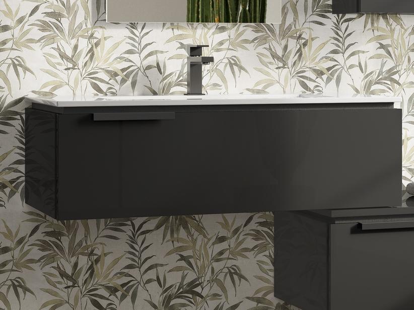 Schublade für Unterbau Touch 90xH26 cm Anthrazit glänzend | IperCeramica Schublade für Unterbau Touch 90xH26 cm Anthrazit glänzend | IperCeramica