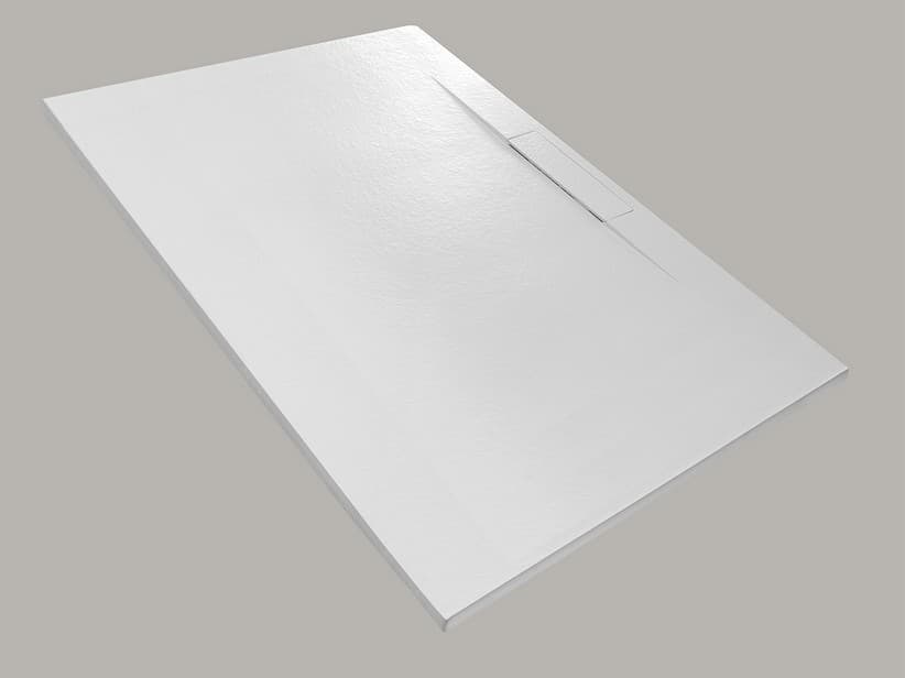 Duschwanne Dot 90x180 cm Harz mit gehämmerter Steinoptik Weiß | IperCeramica Duschwanne Dot 90x180 cm Harz mit gehämmerter Steinoptik Weiß | IperCeramica