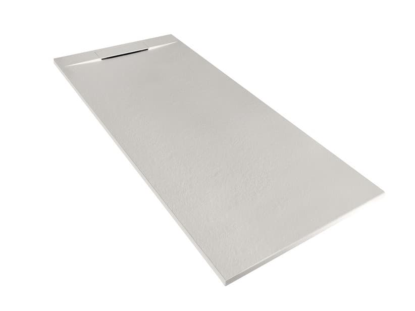 Duschwanne Matic 70x160 cm Harz mit gehämmerter Steinoptik Grau | IperCeramica Duschwanne Matic 70x160 cm Harz mit gehämmerter Steinoptik Grau | IperCeramica