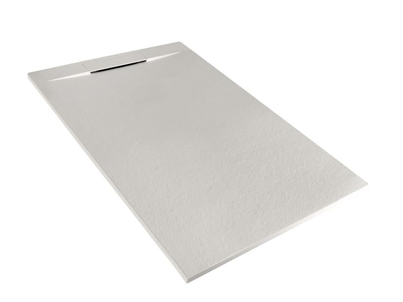 Duschwanne Matic 80x120 cm Harz mit gehämmerter Steinoptik Grau | IperCeramica Duschwanne Matic 80x120 cm Harz mit gehämmerter Steinoptik Grau | IperCeramica
