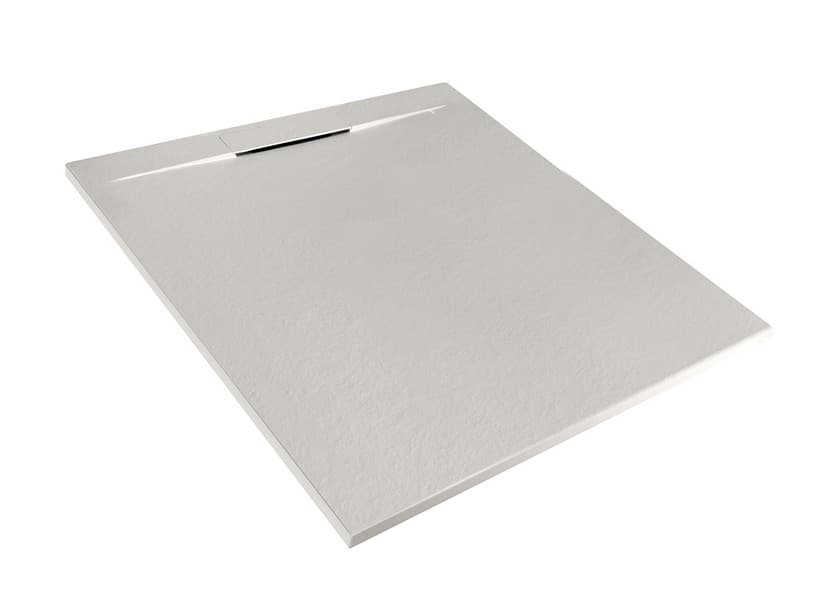 Duschwanne Matic 90x100 cm Harz mit gehämmerter Steinoptik Grau | IperCeramica Duschwanne Matic 90x100 cm Harz mit gehämmerter Steinoptik Grau | IperCeramica