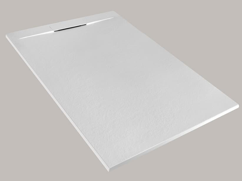 Duschwanne Matic 90x150 cm Harz mit gehämmerter Steinoptik Weiß | IperCeramica Duschwanne Matic 90x150 cm Harz mit gehämmerter Steinoptik Weiß | IperCeramica