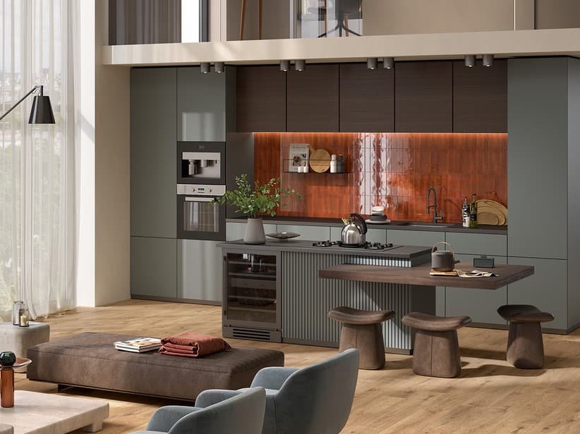 Fliese Raku 6x25 Feinsteinzeug in glänzender Optik Terra di Siena | IperCeramica Fliese Raku 6x25 Feinsteinzeug in glänzender Optik Terra di Siena | IperCeramica
