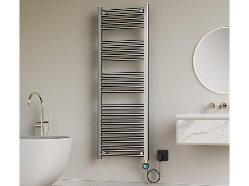 Handtuchheizkörper Flame EL 137,5x48 Gebürsteter Edelstahl-Effekt - PVD gebürstet | IperCeramica Handtuchheizkörper Flame EL 137,5x48 Gebürsteter Edelstahl-Effekt - PVD gebürstet | IperCeramica