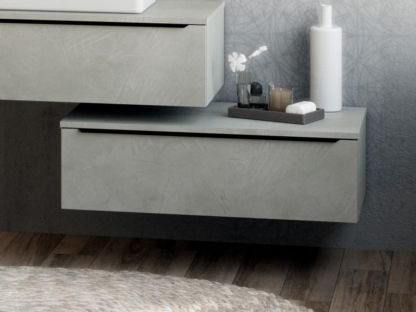 HÄNGELADE TRENDY 90 CM ZEMENT MIT PLATTE | IperCeramica HÄNGELADE TRENDY 90 CM ZEMENT MIT PLATTE | IperCeramica