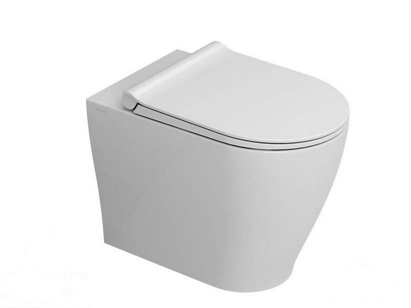 Stand-WC Roma wandbündig Vortex weiß glänzend | IperCeramica Stand-WC Roma wandbündig Vortex weiß glänzend | IperCeramica